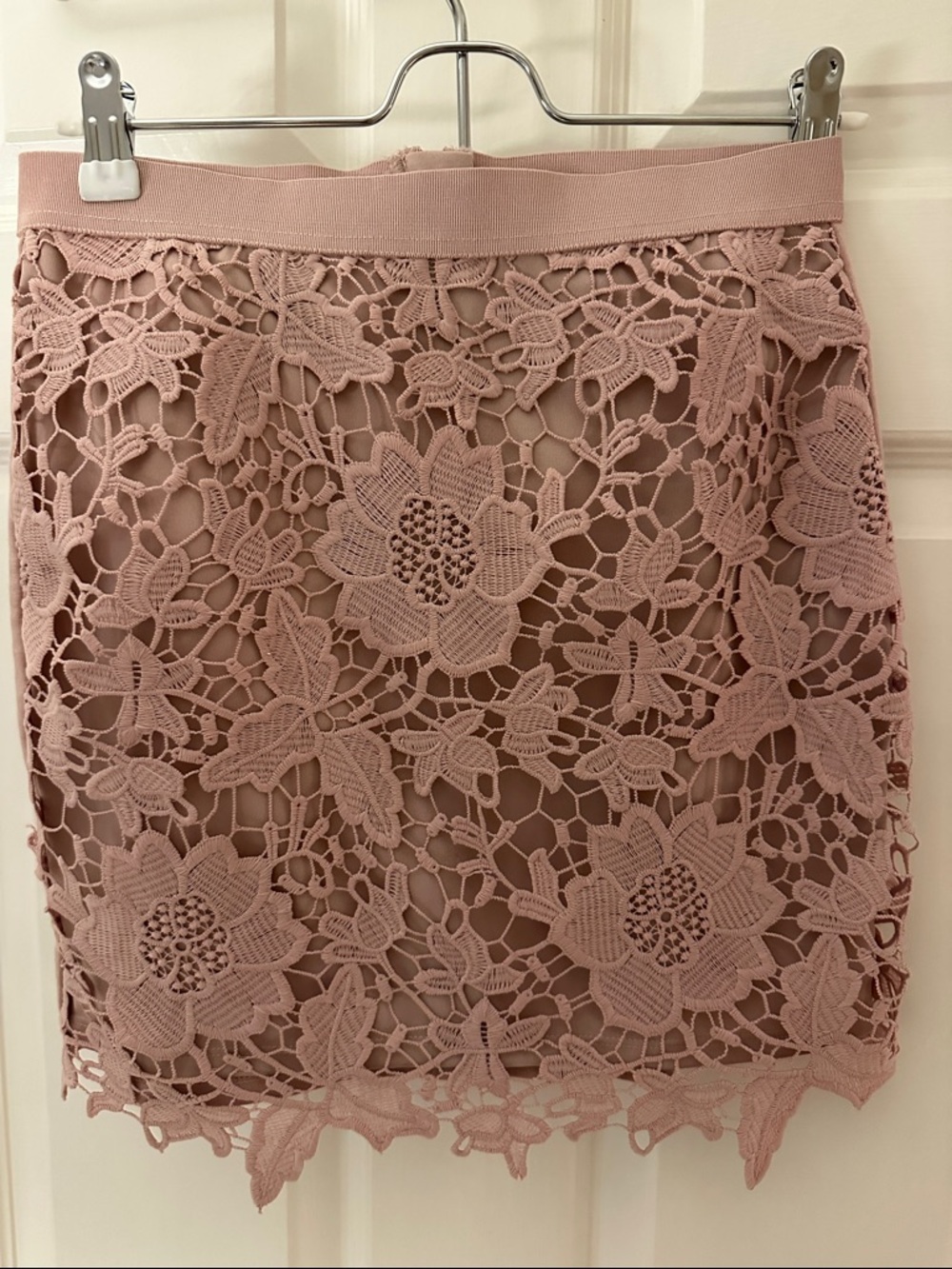 American Eagle Outfitters Dusty Rose Lace Mini Skirt